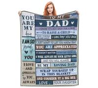 Xinvast Dad Blanket 60"x50" - Daddy Gifts from Daughter Son Kids, Best Father Ever Gift Ideas For Fathers Christmas Birthday Day 50"x60"