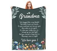 Xinvast Grandma Gifts from Grandkids, Gifts for Grandma Soft Fleece Blanket, Grandmother Birthday Gift from Granddaughter, Nana Throw Blanket 60"x 50"