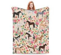 Xinvast Horse Blanket Animal Throw Blanket Super Soft Flannel Fleece Throw Blanket Lightweight Plush Fuzzy Bed Blanket for Couch 50"X60"