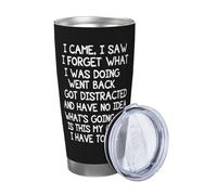 Xinvast I Came I Saw I Forgot Tumbler - 20 oz Insulated Coffee Travel Mug - Funny Senior Citizen Gift for Men & Women, Retirement, Grandpa, Grandma, Coffee Cups 20 Oz