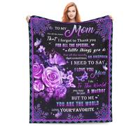 Xinvast Mom Birthday Gifts, Gifts for Mom Throw Blanket, to My Mother Birthday Gift from Daughter Son, Present for Moms for Christmas 60" x 50"