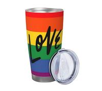 Xinvast Rainbow Pride Tumbler,Gay Pride Lesbian LGBT Gift 20 Oz, Insulated Coffee Mugs Cup for Women Men Friends Awareness Month Gifts