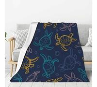 Xinvast Sea Turtle Blanket Animal Throw Blanket Super Soft Flannel Fleece Throw Blanket Lightweight Plush Fuzzy Bed Blanket for Couch 50"X60"