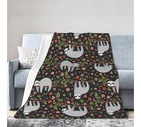 Xinvast Sloth Blanket Animal Throw Blanket Super Soft Flannel Fleece Throw Blanket Lightweight Plush Fuzzy Bed Blanket for Couch 50"X60"