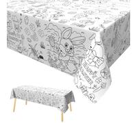 Xinvery 1PC Easter Coloring Tablecloth,Easter Colouring Posters DIY Easter Paper Table Cover Bunny Egg Color-in Paper Tablecloth for Easter Party Decoration 120 x 180cm