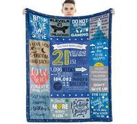 Xinvery 21st Birthday Blanket for Boys, Happy Birthday Decorations Throw Blanket 50"X60"