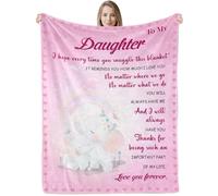 Xinvery Daughter Elephant Blanket Gifts Ideas from Parents - 50" x 60"