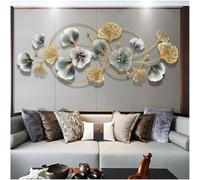 XINWEIOZ Metal Wall Decor Living Room Wall Decoration Pendants, Gingko Leaves Metal Wall Art, Metal Tree Decor, Homewall Art, (122 × 52 CM), clear
