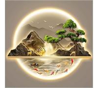 XINWEIOZ Wall Art Decor, 3D Wall Sculptures Painting, Oriental Decor Traditional Chinese Wall Hanging Painting, 84 * 70CM