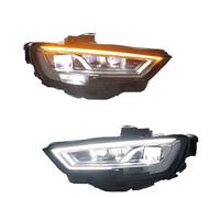 XINWELZ car headlight front light Compatible With A3 2017 2018 2019 2020 Replacement Headlight DRL Tube Guide Strip Light Xenon Accessories