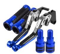 XINWELZ Clutch Levers Compatible with for FZ07 for MT07 2014 2015 2016 2017 2018 2019 2020 2021 2022 2023 Motorcycle Handlebar Brake Clutch Lever Grips Ends(Silver-Blue)