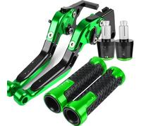 XINWELZ Clutch Levers Compatible with for ZX10R 2004 2005 Motorcycle Brake Handle Lever Adjustable Handlebar Grips Motorbike CNC Clutch Brake Levers(Green)