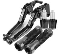 XINWELZ Clutch Levers Compatible with for ZX10R 2004 2005 Motorcycle Brake Handle Lever Adjustable Handlebar Grips Motorbike CNC Clutch Brake Levers(Grey)