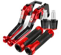 XINWELZ Clutch Levers Compatible with for ZX10R 2004 2005 Motorcycle Brake Handle Lever Adjustable Handlebar Grips Motorbike CNC Clutch Brake Levers(Red)