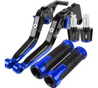 XINWELZ Clutch Levers Compatible with for ZX10R 2004 2005 Motorcycle Brake Handle Lever Adjustable Handlebar Grips Motorbike CNC Clutch Brake Levers(Black-Blue)