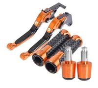 XINWELZ Clutch Levers Compatible with Suzuki for GSR750 2011 2012 2013 2014 2015 2016 2017 2018 2019 2020 Motorcycle Brake Clutch Lever Handlebar Handle Grips Ends(Orange)