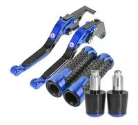 XINWELZ Clutch Levers Compatible with Suzuki for GSR750 2011 2012 2013 2014 2015 2016 2017 2018 2019 2020 Motorcycle Brake Clutch Lever Handlebar Handle Grips Ends(Blue-Black)