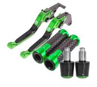 XINWELZ Clutch Levers Compatible with Suzuki for GSR750 2011 2012 2013 2014 2015 2016 2017 2018 2019 2020 Motorcycle Brake Clutch Lever Handlebar Handle Grips Ends(Green-Black)