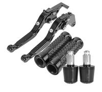 XINWELZ Clutch Levers Compatible with Suzuki for GSR750 2011 2012 2013 2014 2015 2016 2017 2018 2019 2020 Motorcycle Brake Clutch Lever Handlebar Handle Grips Ends(Black)