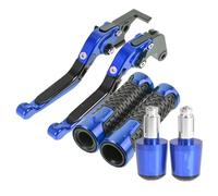 XINWELZ Clutch Levers Compatible with Suzuki for GSR750 2011 2012 2013 2014 2015 2016 2017 2018 2019 2020 Motorcycle Brake Clutch Lever Handlebar Handle Grips Ends(Blue)