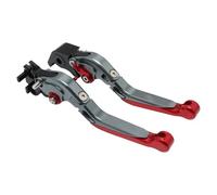 XINWELZ Clutch Levers for CB190R 2016 2017 Motorcycle Adjustable Folding Handles Levers CNC Aluminum Short Break Handlebar Brake Clutch Lever Accessories(Silver-red)