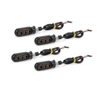 XINWELZ Sequential Blinkers 10mm Motorcycle Turn Signals Light Indicator Blinker Flowing Amber Flasher Universal Motorcycle Turn Signal Light Flasher Indicator(Black,4pcs)