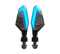 XINWELZ Sequential Blinkers 2Pcs Universal Motorcycle Turn Signal Lamps Left Right Signals Daytime Running Lights Indicators Motorcycle Flasher Lights Accessories(Blue)
