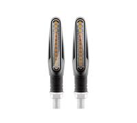 XINWELZ Sequential Blinkers 2PCS Universal Motorcycle Turn Signal Light Universal DRL Amber Flowing Blinker Indicator Motorcycle Flashing Light Tail Lamp Adapter