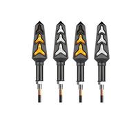 XINWELZ Sequential Blinkers Compatible with Benelli For TRK502X For Leoncino 500 For 752S For 302S For TNT600 For TNT300 Motorcycle Indicator Turn Lamp Accessorie(White,4PCS)