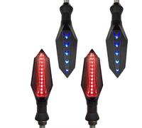 XINWELZ Sequential Blinkers Compatible With For XMAX125 For XMAX250 For XMAX400 For XMAX300 For VMAX1700 12V Motorcycle Signal Lights Turn Signal Flasher Warning Lamp(Red,2 pair)