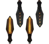 XINWELZ Sequential Blinkers Compatible With For XMAX125 For XMAX250 For XMAX400 For XMAX300 For VMAX1700 12V Motorcycle Signal Lights Turn Signal Flasher Warning Lamp(Yellow1,2 pair)