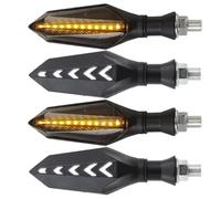 XINWELZ Sequential Blinkers For XRV750 For CRF1000L For CRF1100L For AFRICA For TWIN For ADV For ADVENTURE SPORTS For DCT Universal Motorcycle Turn Signals Indicator Lights(White,4piece)