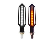 XINWELZ Sequential Blinkers Motorcycle Turn Signals Flasher Light Built For Relay Turn Signal Indicator DRL Stop Signals Blinker Universal Turn Signal Light(2PCS White)