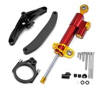 XINWELZ Z Compatible With For FZ1 2006-2015 Motorcycle Damper Steering Stabilize Handlebar Stabilizer Mounting Holder Universal Accessories(Red-Yellow)