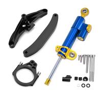 XINWELZ Z Compatible With For FZ1 2006-2015 Motorcycle Damper Steering Stabilize Handlebar Stabilizer Mounting Holder Universal Accessories(Blue-Yellow)