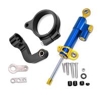 XINWELZ Z Compatible With R1200GS For LC 2013-2016 Motorcycle Damper Steering Stabilize Mounting Holder Universal Accessories Adjustable(Blue-Yellow)
