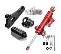 XINWELZ Z Compatible With S1000RR 2014 2015 Motorcycle Damper Steering Stabilize Holder Handlebar Stabilizer Universal Accessories(Red)