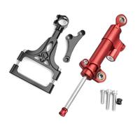 XINWELZ Z Compatible With Z1000 For Z750 2003-2009 Motorcycle Damper Steering Stabilize Mounting Bracket Handlebar Stabilizer Universal(Red)