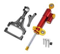 XINWELZ Z Compatible With Z1000 For Z750 2003-2009 Motorcycle Damper Steering Stabilize Mounting Bracket Handlebar Stabilizer Universal(Red-Yellow)
