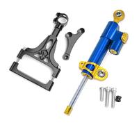 XINWELZ Z Compatible With Z1000 For Z750 2003-2009 Motorcycle Damper Steering Stabilize Mounting Bracket Handlebar Stabilizer Universal(Blue-Yellow)