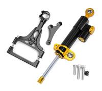 XINWELZ Z Compatible With Z1000 For Z750 2003-2009 Motorcycle Damper Steering Stabilize Mounting Bracket Handlebar Stabilizer Universal(Black-Yellow)