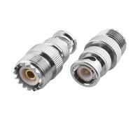 XINXINGDINGSHENG 2 PCS BNC to SO239 Adapter, RF Coaxial Aerial Connector, UHF PL259 Female to BNC Male Coaxial Connector for Ham Radio and WiFi Antennas