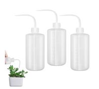 XINXINGDINGSHENG 3PCS Squeeze Bottles 250ml Safety Wash Bottle with Scale Labels Soft Transparent Plastic Tattoo Bottles with Bend Nozzle Wash Bottle for Plant Medical Lab Tattoo