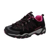 XINXINIO Unisex Suede-Mesh Fell Walkers - Cushioned Hiking Shoes for Couples Lake District Trails Black