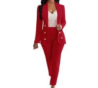 XINXINIO Women's Formal Suit | Twin Button Trousers & Jacket Outfit | Smart Tailored Two-Piece for Career & Events