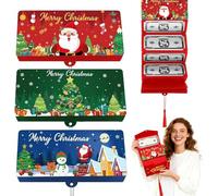 xinxinyu 3Pcs Red Cartoon Christmas Money Wallets And Envelopes, 10 Slot Christmas Design, Unisex, Paper, Open Top, Envelope, 3 Count, Credit Card, Paper Money, Party, Gift Storage, Festive Atmosphere