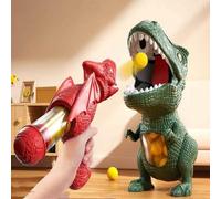 xinxinyu Dinosaur Shooting Toy For Boys Girls, Dinosaur Toys For Boys, Movable Target Shooting Game With Air Pump Launcher, 12 Foam Balls, Score Record, LED & Sound For Boy Girls 2+ Years Old