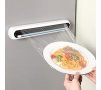 xinxinyu Household Reusable Food Plastic Wrap Dispenser with Cutter, Household Tin Foil Cling Film Box Cutting Artifact With Magnetic Suction Refrigerator Tray Cutting Box