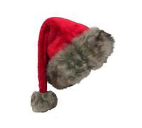 xinxinyu Plush Christmas Santa Hat For Adults And Kids, Unisex Red Velvet Comfort Extra Thicken Holiday Headwear Xmas Hat for Christmas Party Decoration