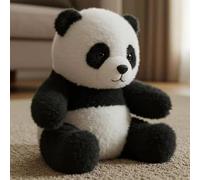 xinxinyu The Pandy - Emotional Healing On Demand, Realistic Plush Panda Teddy For Emotionals Support, Pandy Ai Plush With Ultra-Soft Furs And Hug-Like Design, Ease Stress And Soothing Sleep (Black)